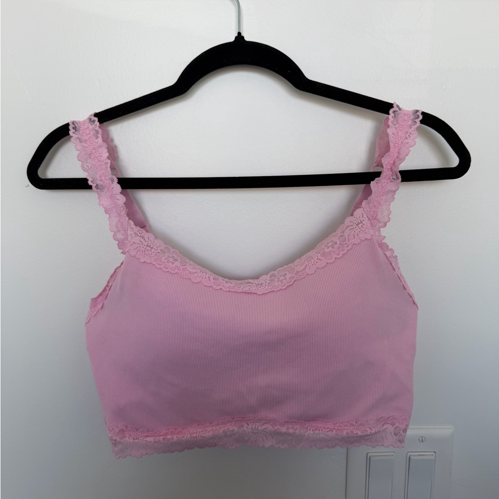 PINK Pink Lace Trim Camisole